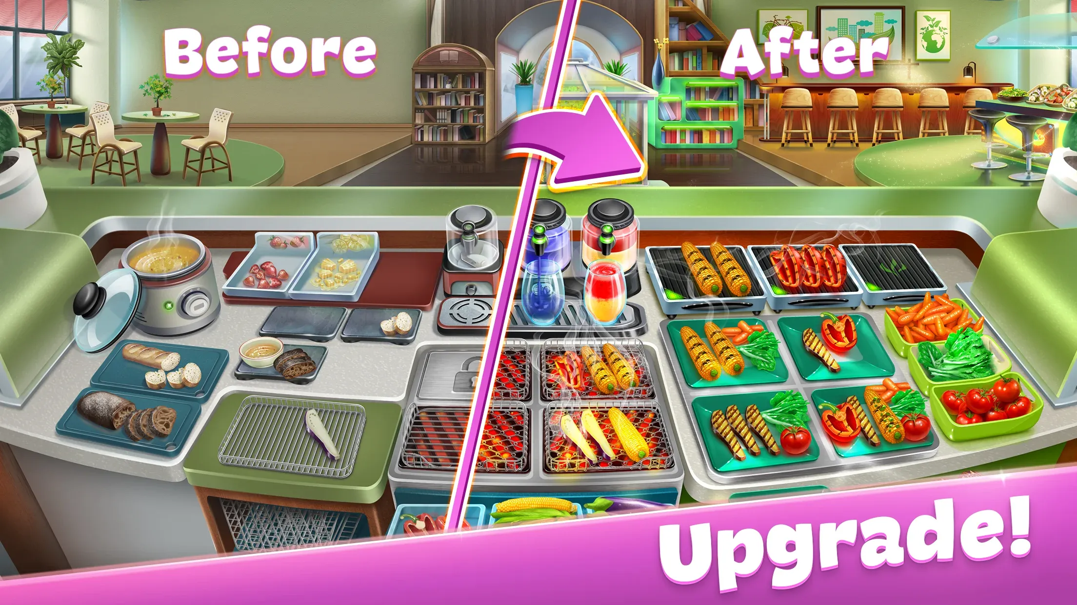 Кухонная Лихорадка: кафе мечты v26.2.6 APK Мод (Много денег) Screenshot 4 Кухонная Лихорадка: кафе мечты v26.2.6 APK Мод (Много денег) Screenshot 4