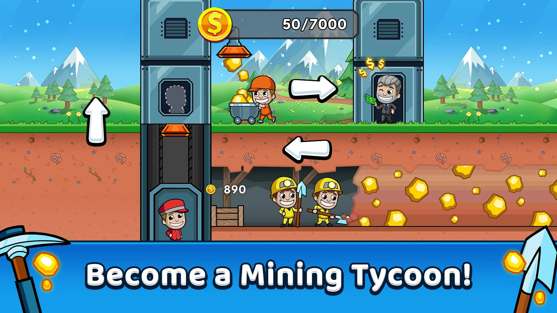 Idle Miner Tycoon: Gold & Cash v5.53.0 APK Мод (Много денег) Screenshot 1 Idle Miner Tycoon: Gold & Cash v5.53.0 APK Мод (Много денег) Screenshot 1