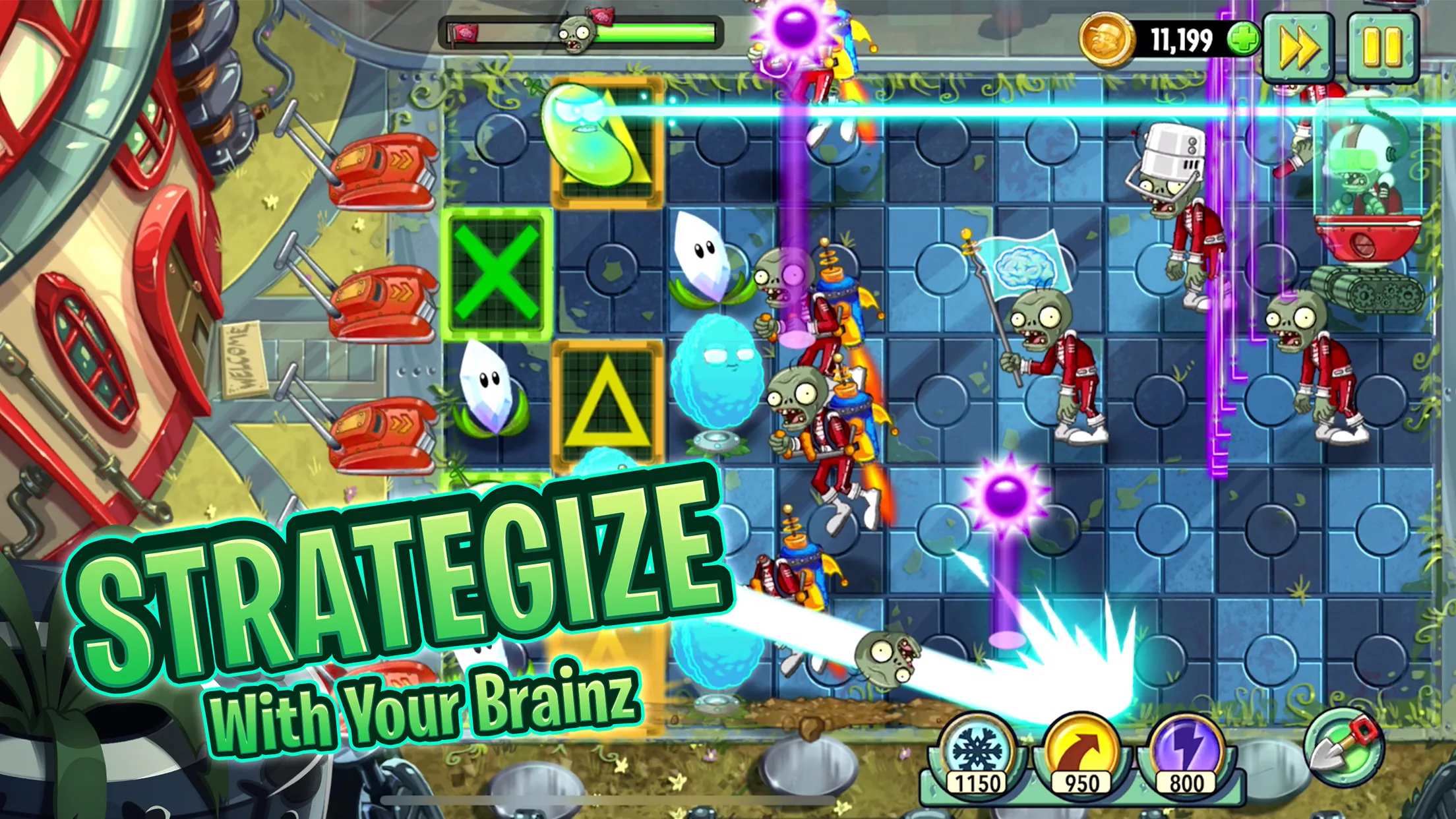 Plants vs. Zombies™ 2 v13.1.1 APK Мод (Мега Меню, Много ресурсов) Screenshot 1