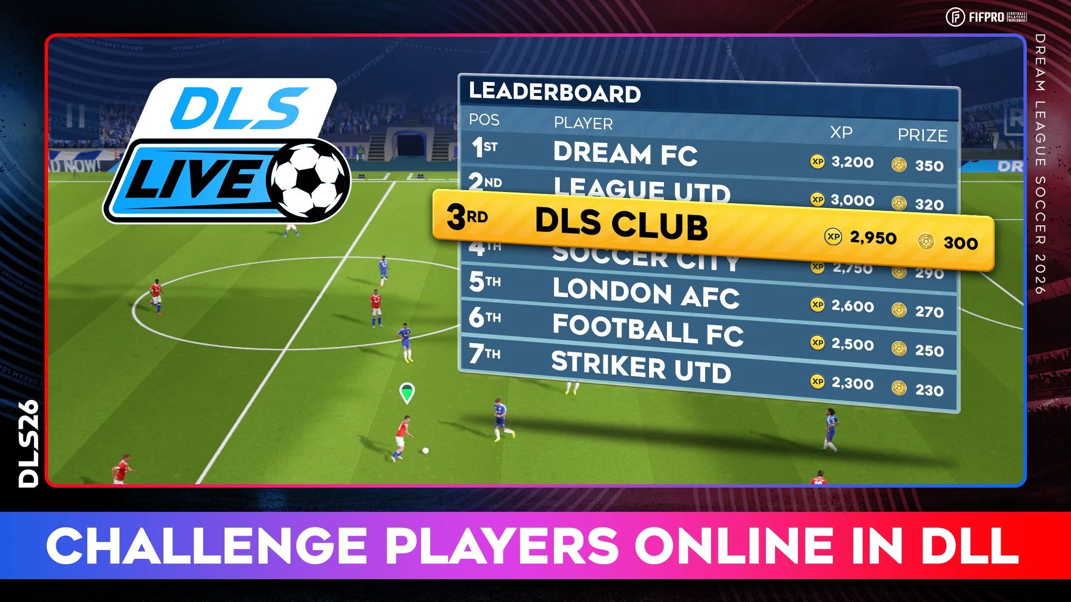 Dream League Soccer 2026 v13.130 APK Мод (Мега Меню, Тупой противник, Много энергии) Screenshot 5