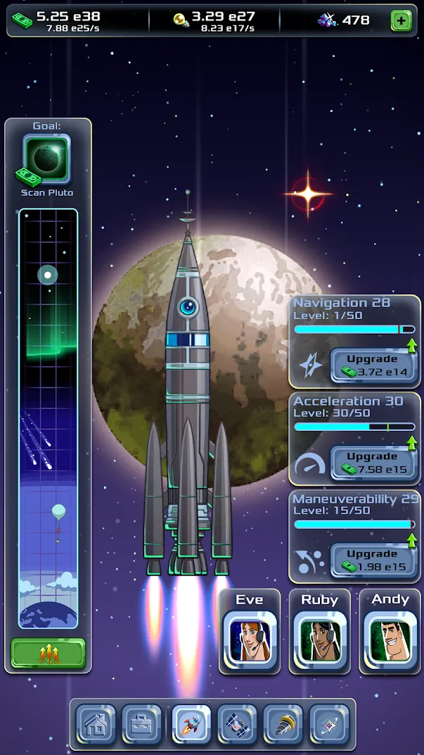 Idle магнат: космос-команда [мод: меню] Screenshot 2