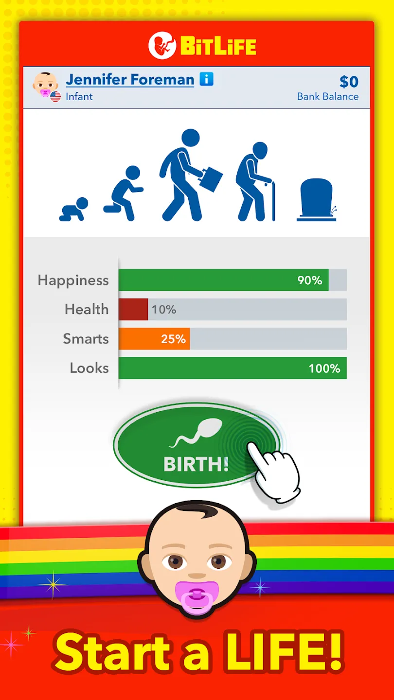 BitLife - Life Simulator v3.23.8 APK Мод (Меню, Bitizenship; Режим бога; Машина времени) Screenshot 3
