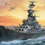 Взломанная Морская битва: Мировая война [мод: много денег] на Андроид