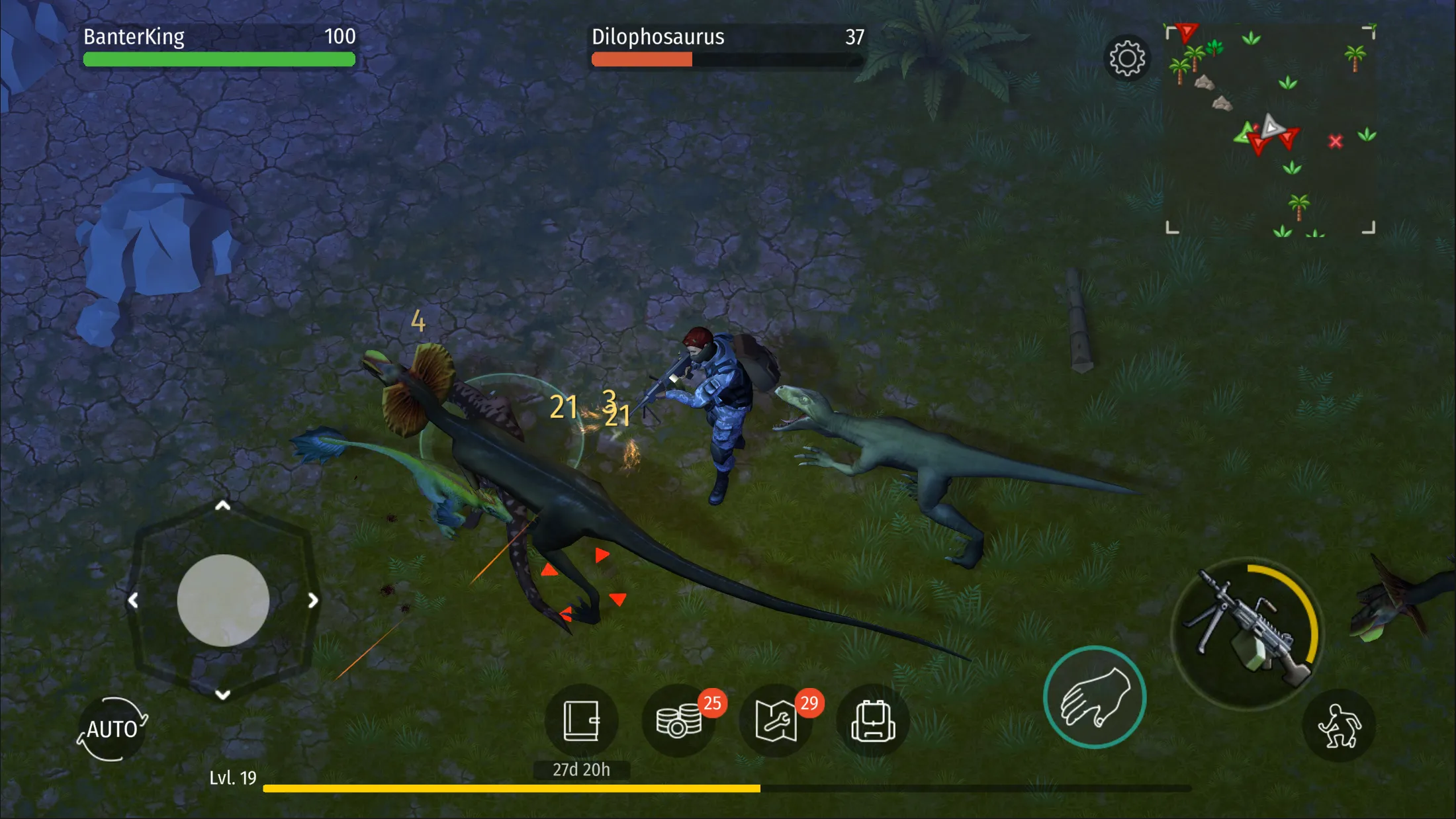 Jurassic Survival v2.7.8 APK Мод (Меню, Один удар, Бесплатный крафт) Screenshot 4