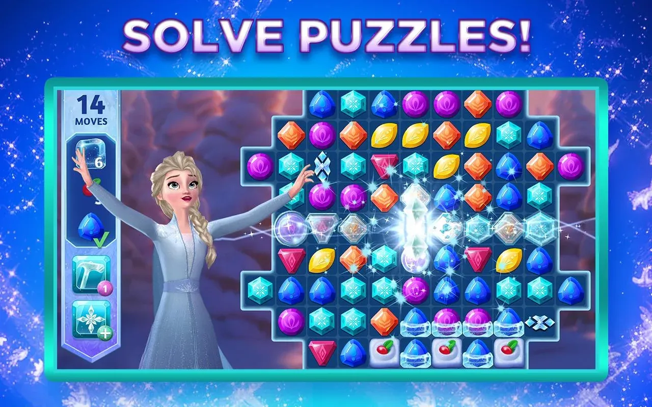 Disney: Холодные приключения v57.00.05 APK Мод (Меню, Много жизней и бустеров) Screenshot 1