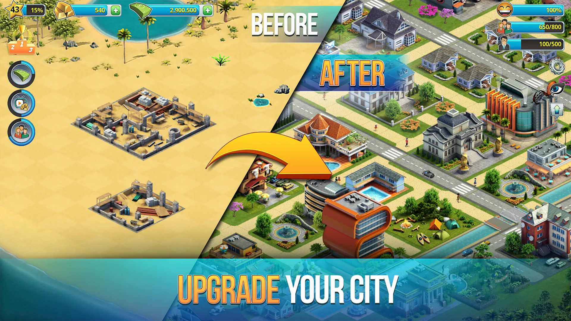 City Island 3 v3.9.0 APK Мод (Много денег) Screenshot 2