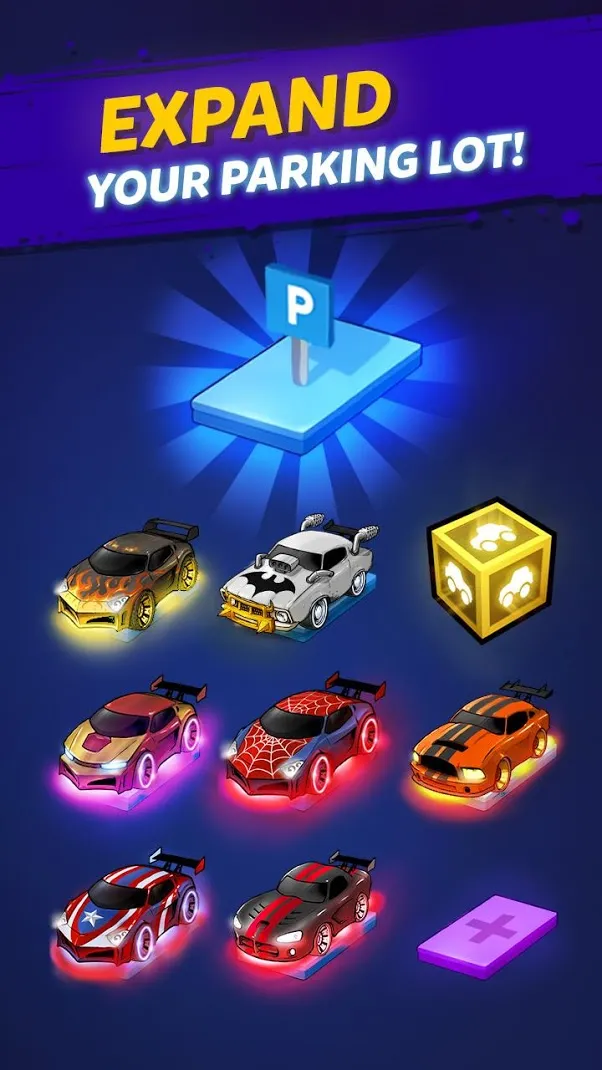 Merge Neon Car: Car Merger Screenshot 2
