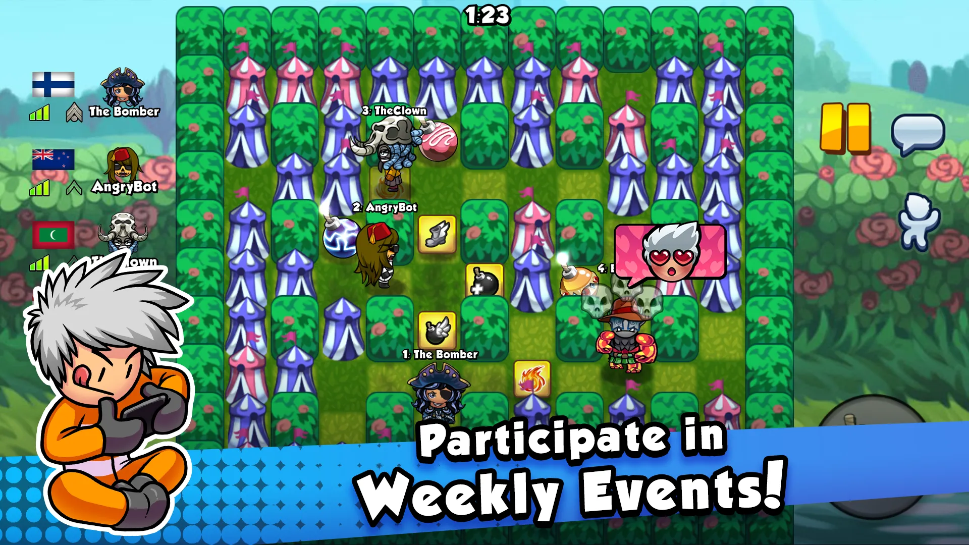 Bomber Friends v6.02 APK Мод (Меню, Skins Unlocked, God Mode) Screenshot 4