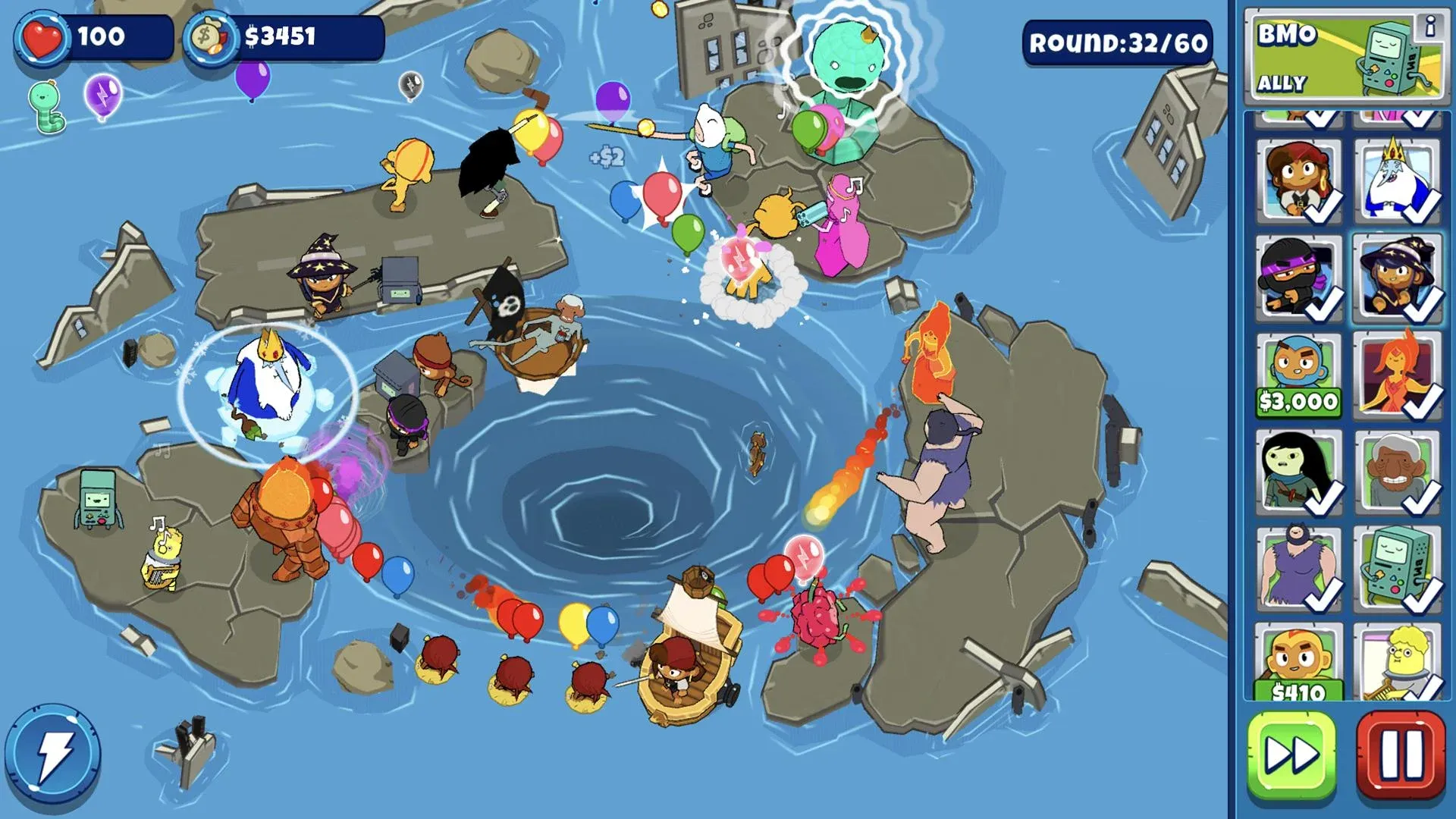 Bloons Adventure Time TD v1.7.7 APK Мод (Меню, Режим бога, Бесплатные улучшения) Screenshot 2