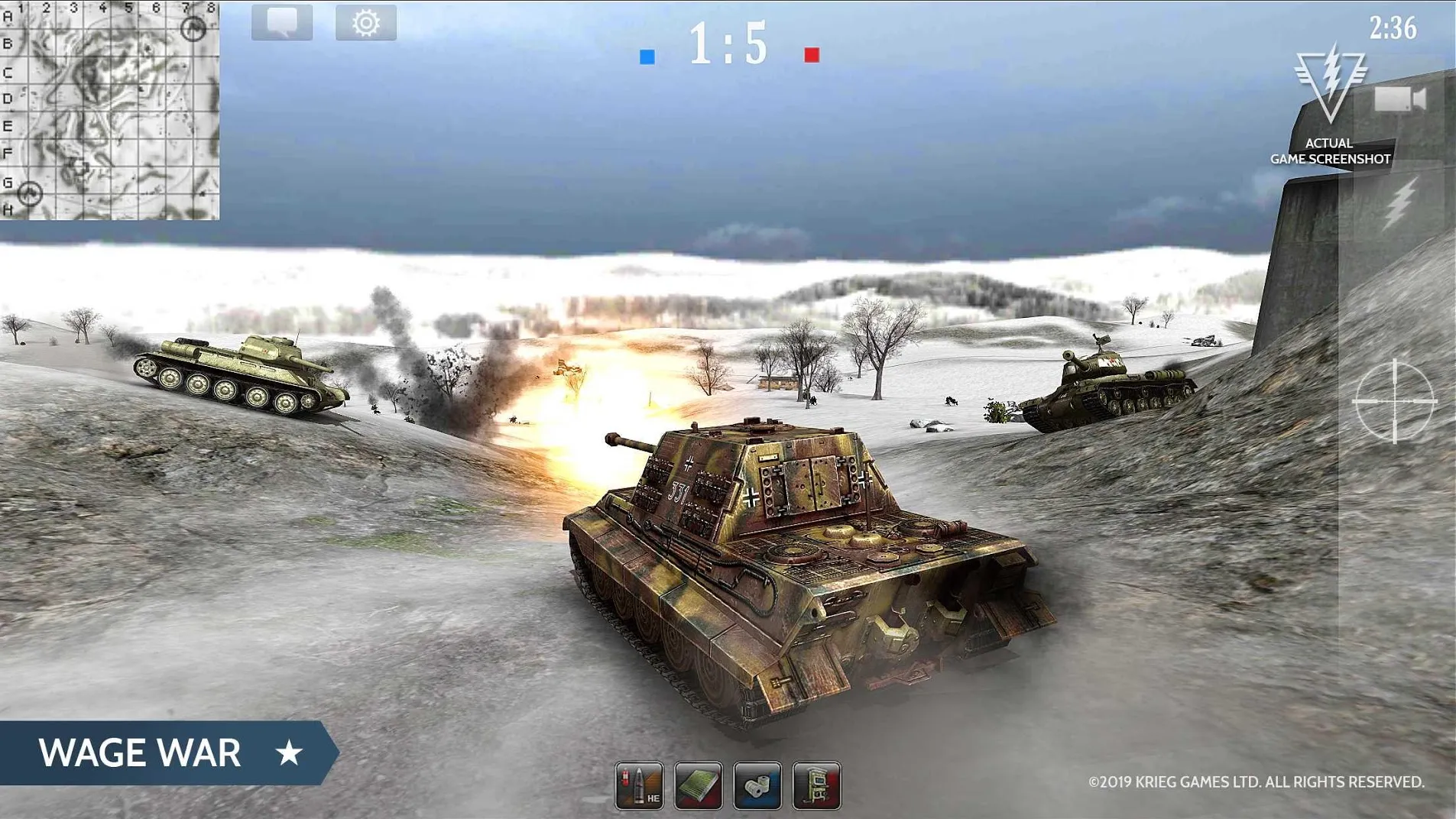 Armored Aces - Танкoвый бой [мод: много денег] Screenshot 5