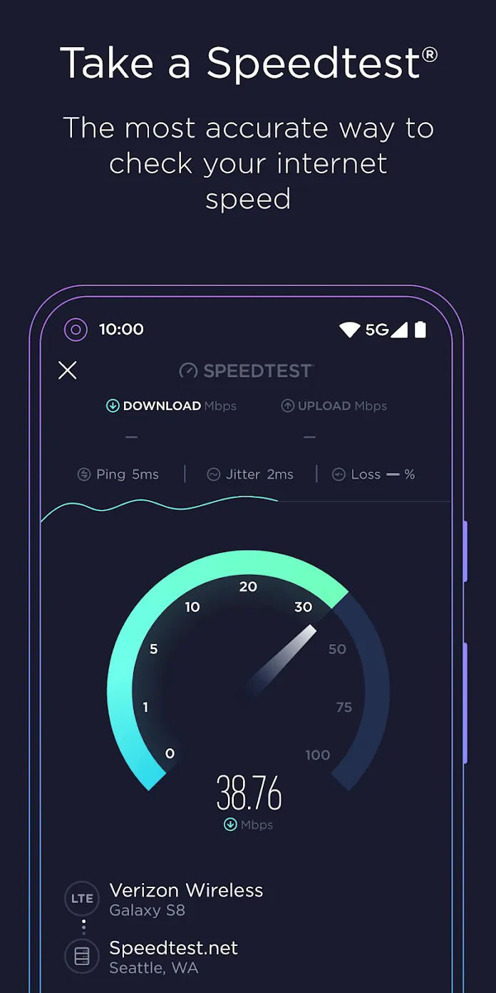 Speedtest от Ookla Premium [мод: всё открыто] Screenshot 1