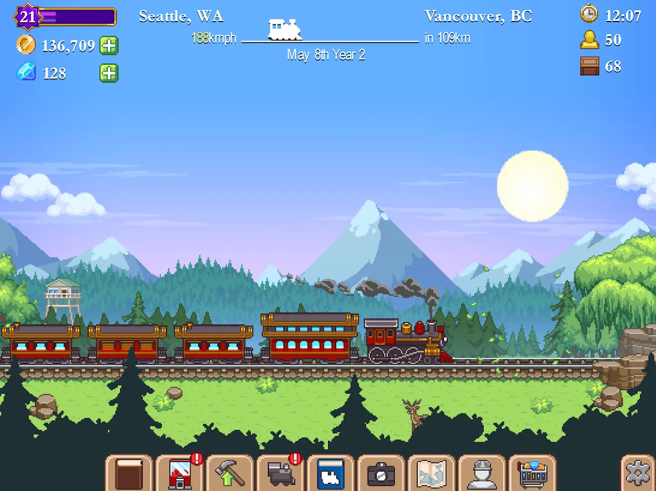 Tiny Rails - Империя поездов [мод: много денег] Screenshot 2