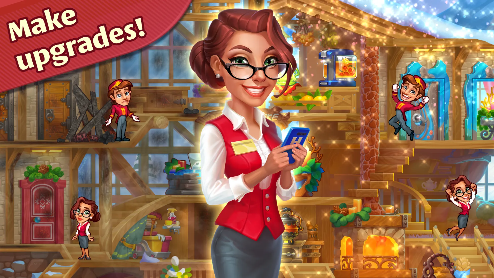 Grand Hotel Mania v4.18.7.2 APK Мод (Много денег) Screenshot 1