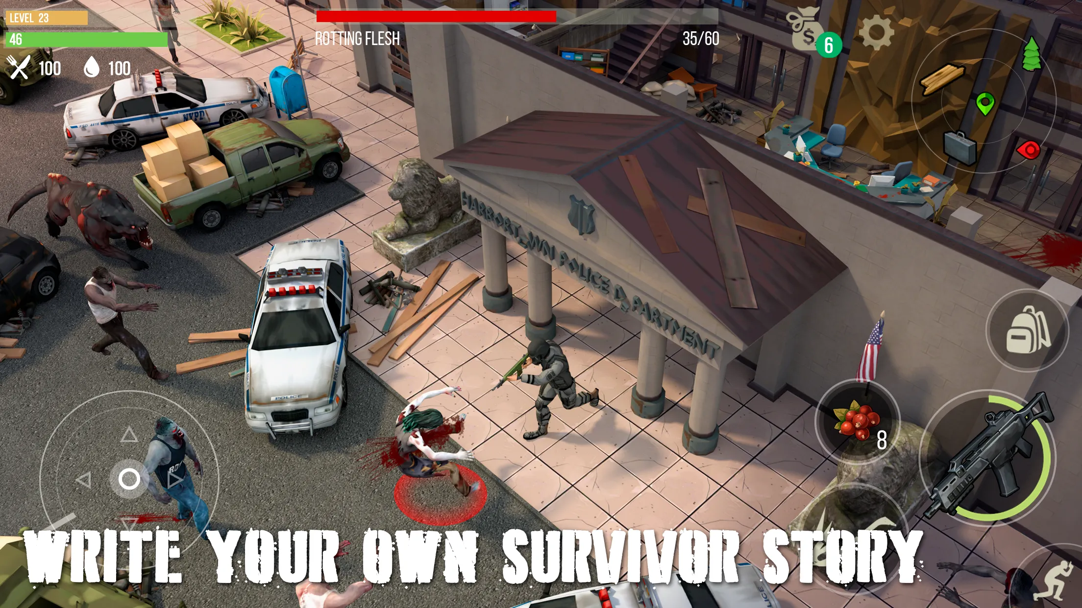 Prey Day: Zombie Survival v15.3.53 APK Мод (Бессмертие) Screenshot 1