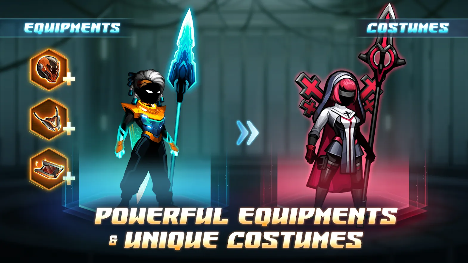 Cyber Stickman: Offline Game [мод: бесплатные покупки] Screenshot 3