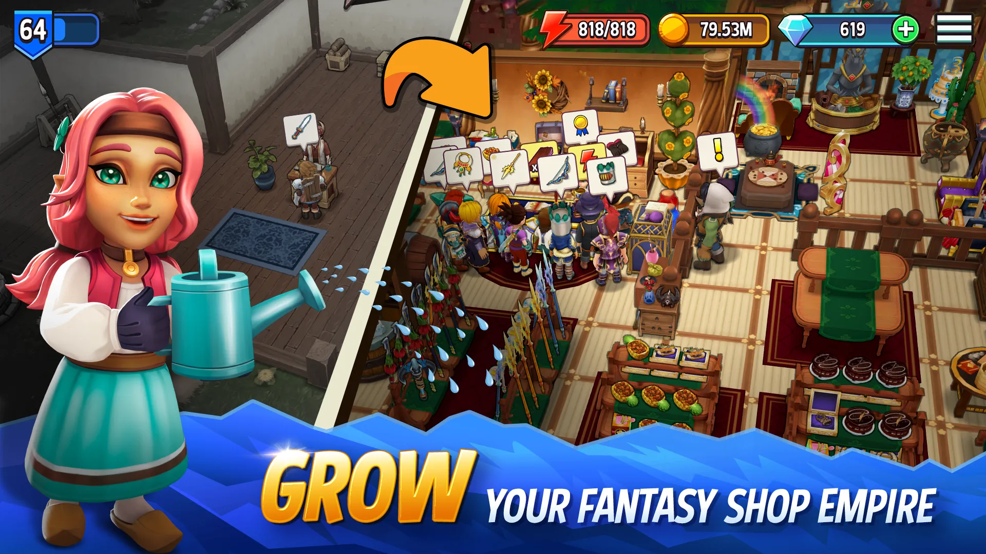 Shop Titans: Crafting Tycoon v26.3.0 APK Мод (Много денег) Screenshot 1 Shop Titans: Crafting Tycoon v26.3.0 APK Мод (Много денег) Screenshot 1