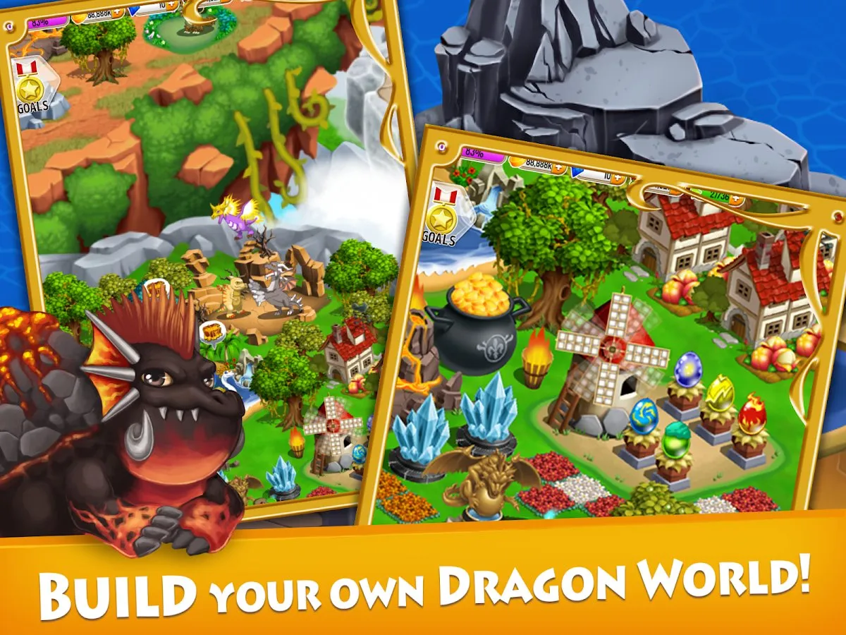 Dragon Paradise: City Sim Game [мод: много денег] Screenshot 2