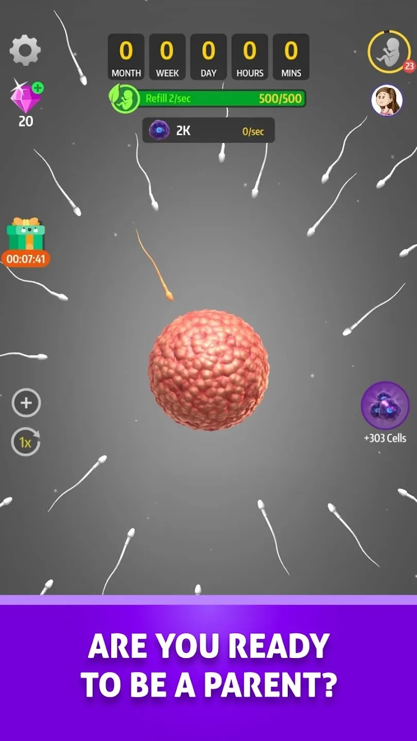 Idle 9 Months v1.41.7 APK Мод (Много бриллиантов) Screenshot 1