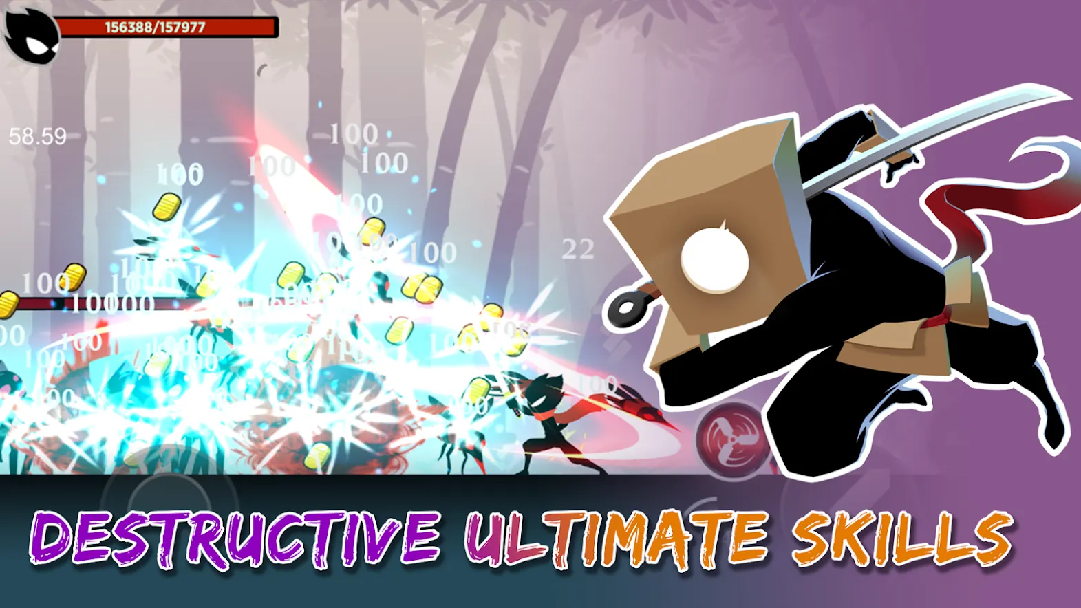 Stickman Revenge: Demon Slayer [мод: много денег] Screenshot 4