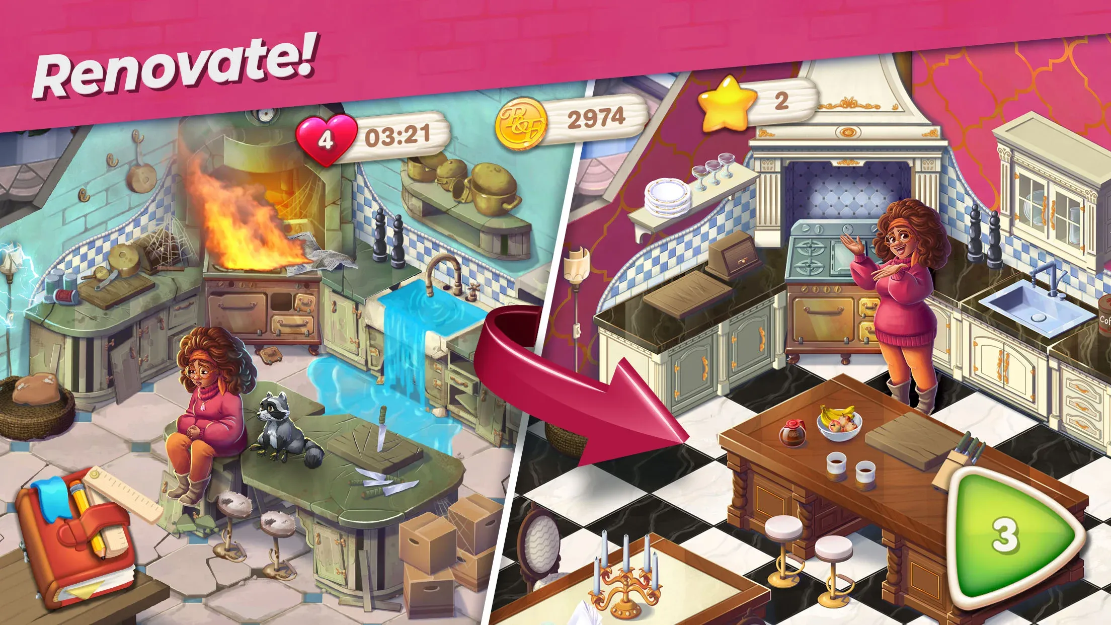 Penny & Flo: Обнови дом v1.189.0 APK Мод (Меню, Много денег и звёзд) Screenshot 3 Penny & Flo: Обнови дом v1.189.0 APK Мод (Меню, Много денег и звёзд) Screenshot 3
