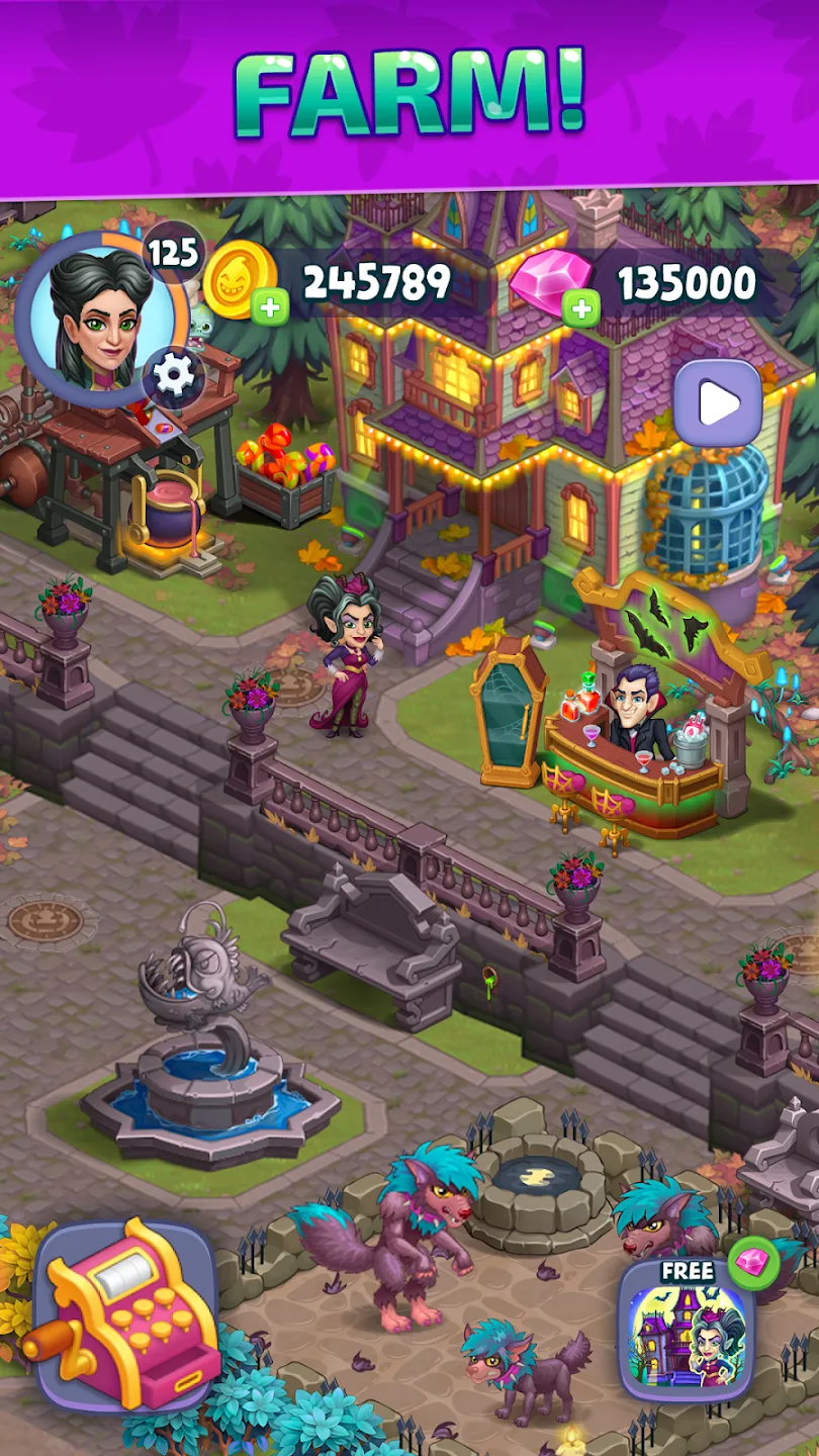Halloween Farm: Семейная Ферма v2.50 APK Мод (Много денег) Screenshot 2