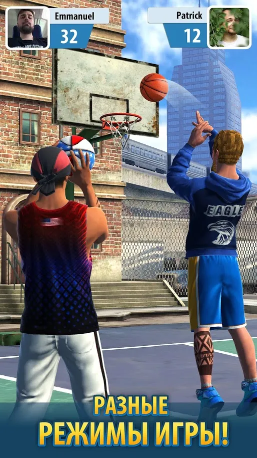 Basketball Stars: Multiplayer [мод: меню] Screenshot 2