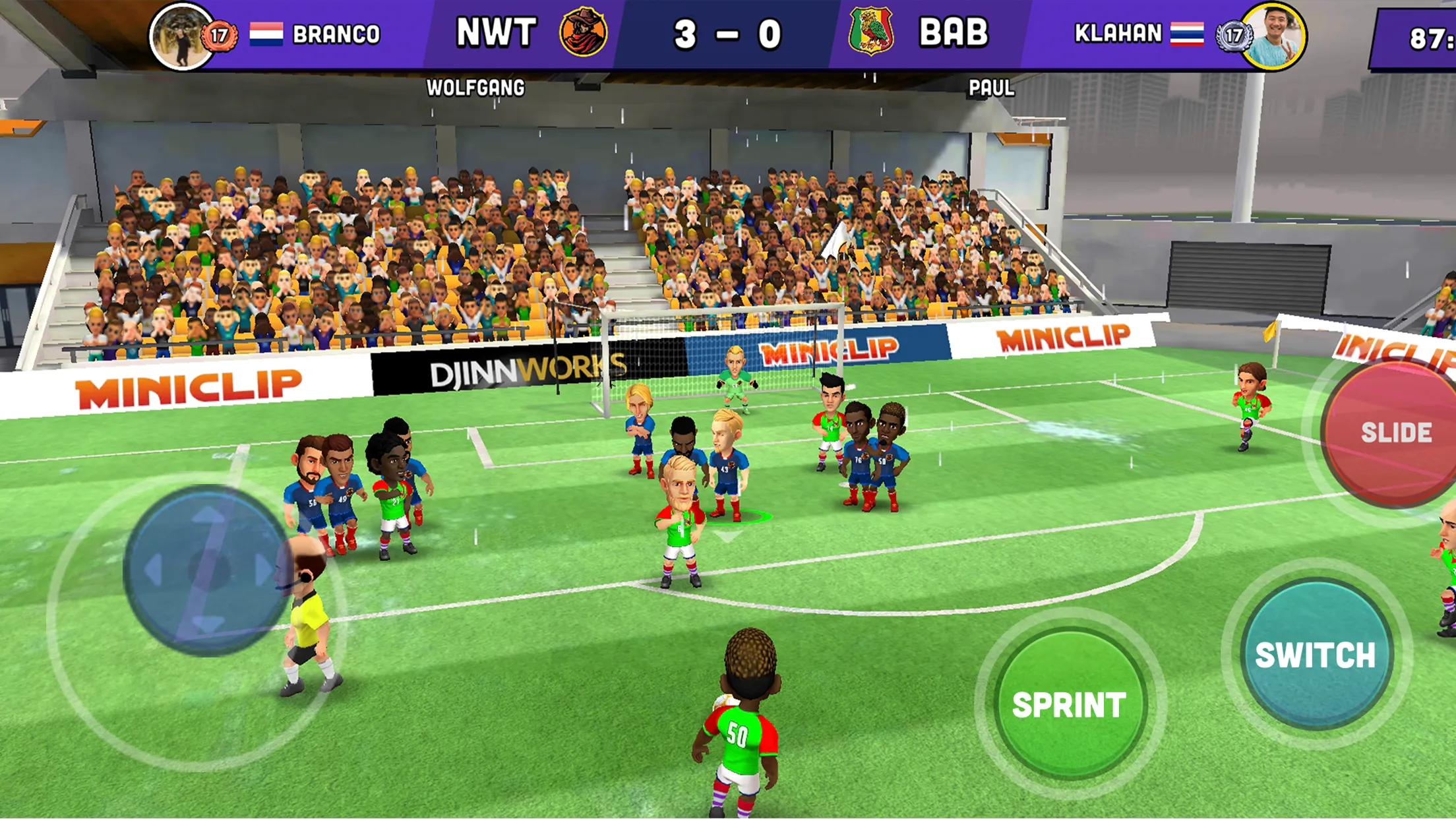 Mini Football v4.8.0 APK Мод (Меню, Тупой враг, Скорость) Screenshot 2 Mini Football v4.8.0 APK Мод (Меню, Тупой враг, Скорость) Screenshot 2
