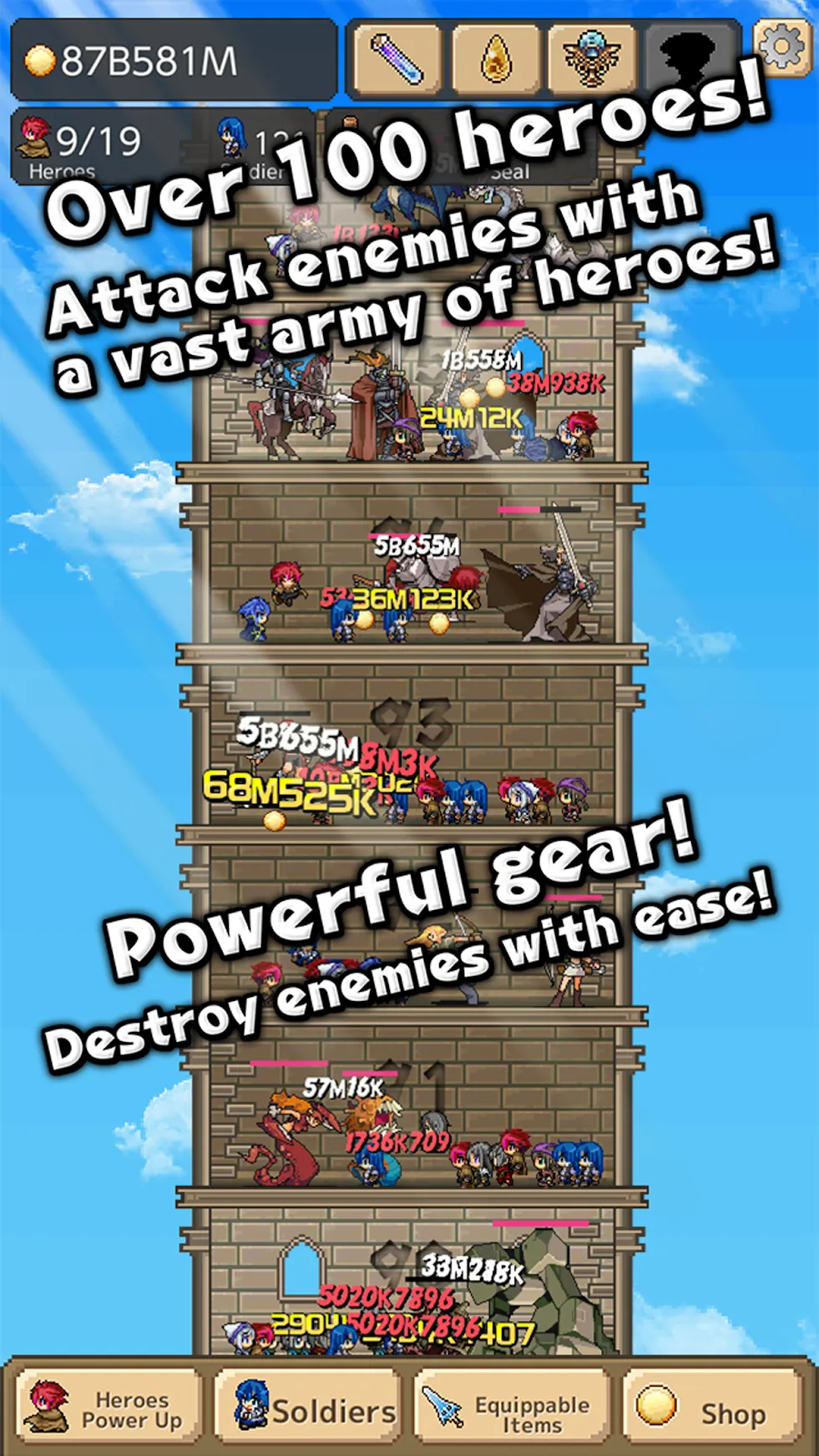 Tower of Hero [мод: много денег] Screenshot 2