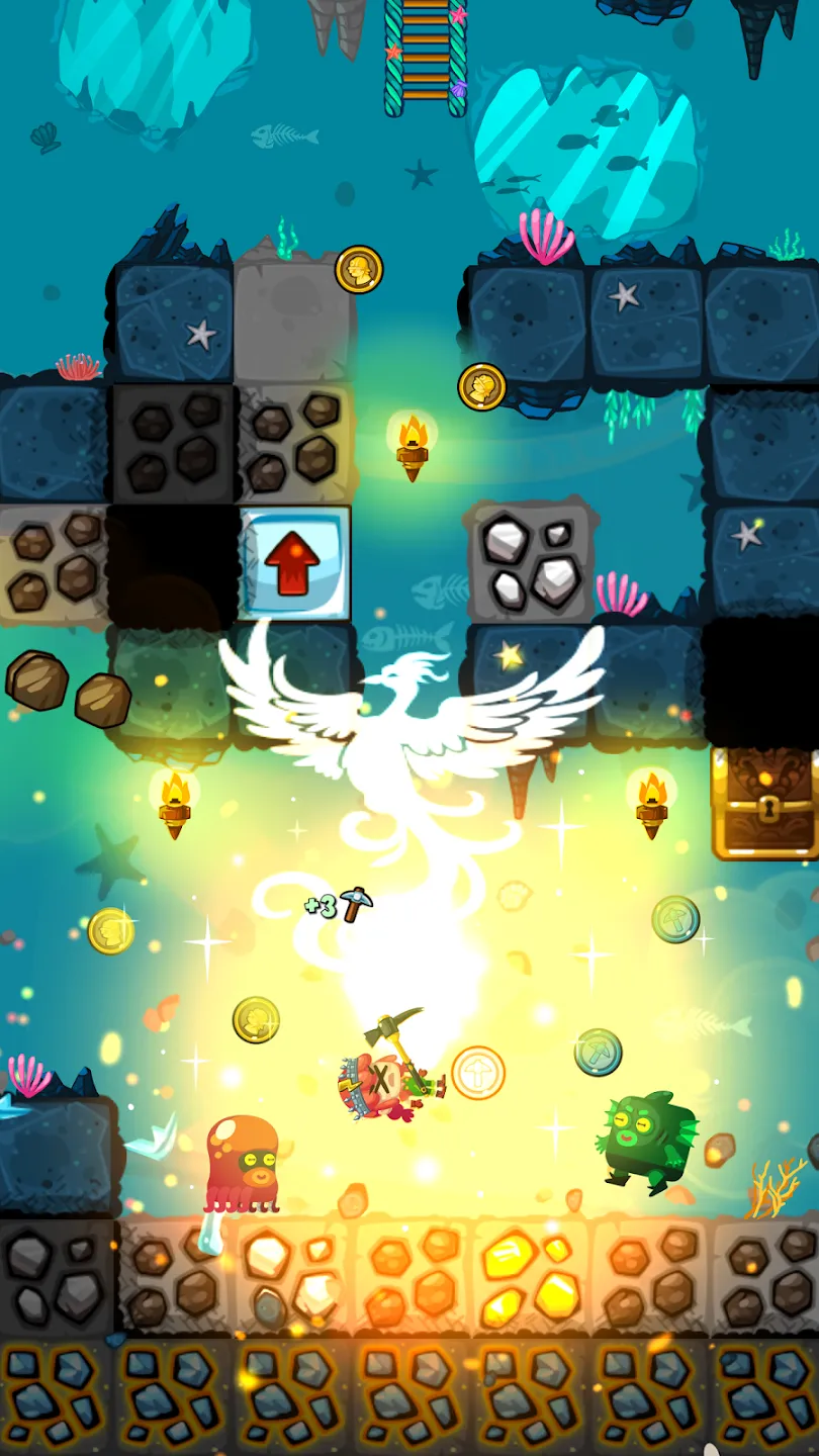 Pocket Mine 3 v66.4.0 APK Мод (Меню, Выносливость, Деньги, Магнит) Screenshot 3