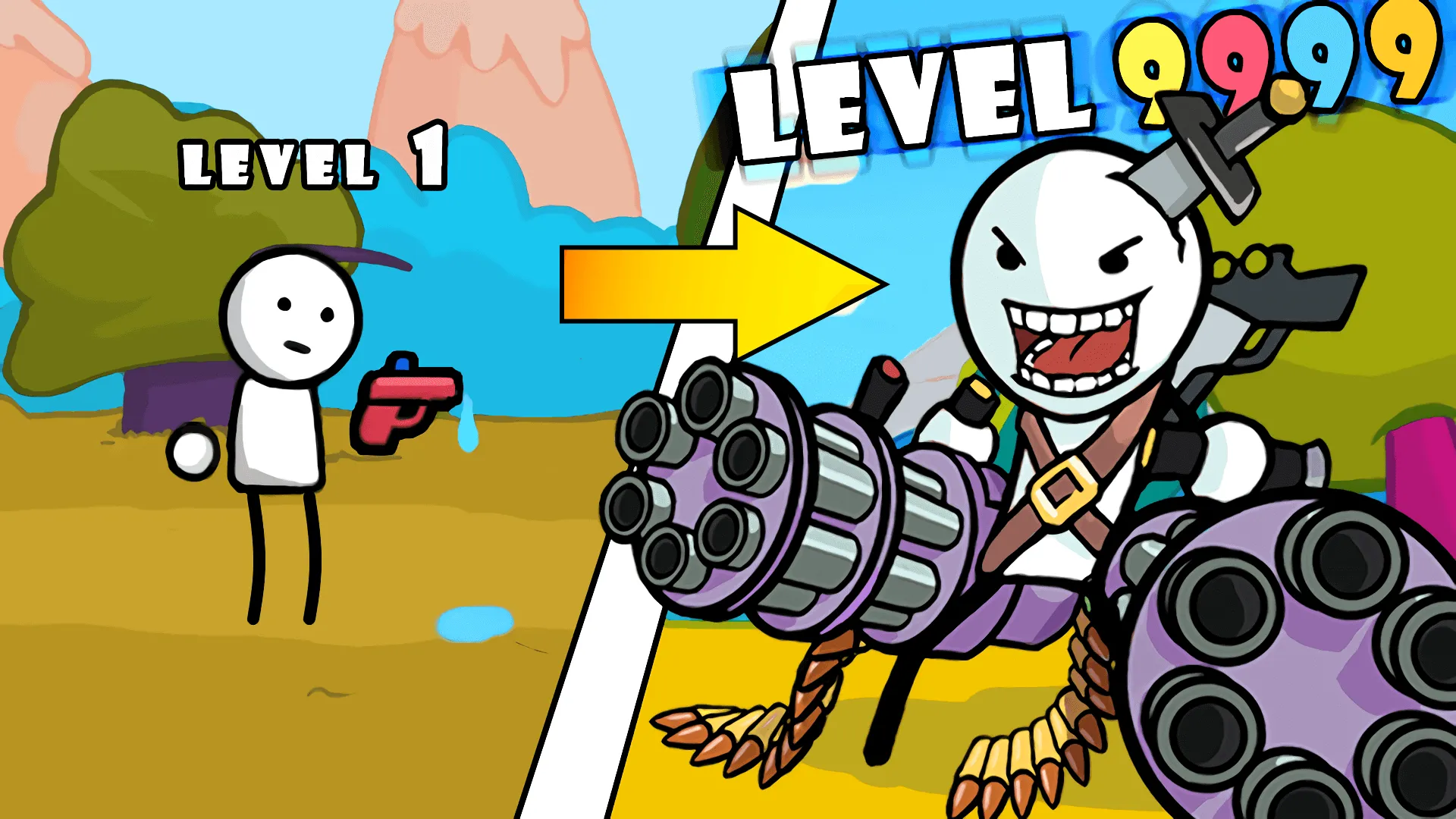 One Gun 2: Stickman v61 APK Мод (Много денег) Screenshot 1