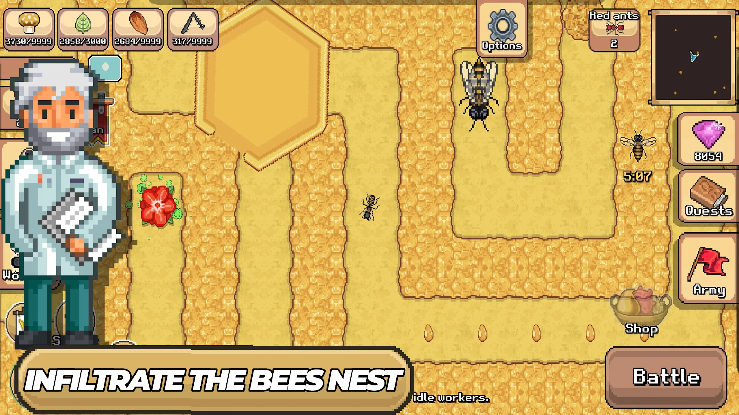 Pocket Ants: Симулятор Колонии v0.1125 APK Мод (Меню, Скорость) Screenshot 5