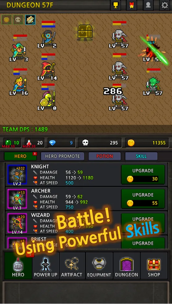 Поднятие вечеринки VIP v6.3.3 APK Мод (Меню, Множитель урона, Бесплатные покупки) Screenshot 1