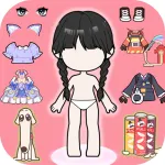 Взломанная Vlinder Doll: Dress up games [мод: бесплатные покупки] на Андроид