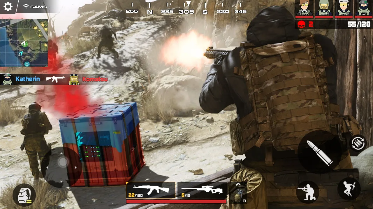 Modern Strike: Multiplayer FPS v1.0.11.70 APK Мод (Меню, Режим бога, Много денег) Screenshot 3