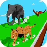 Скачать взломанную версию Animal Transform Race – Epic Race 3D [мод: без рекламы] на Андроид