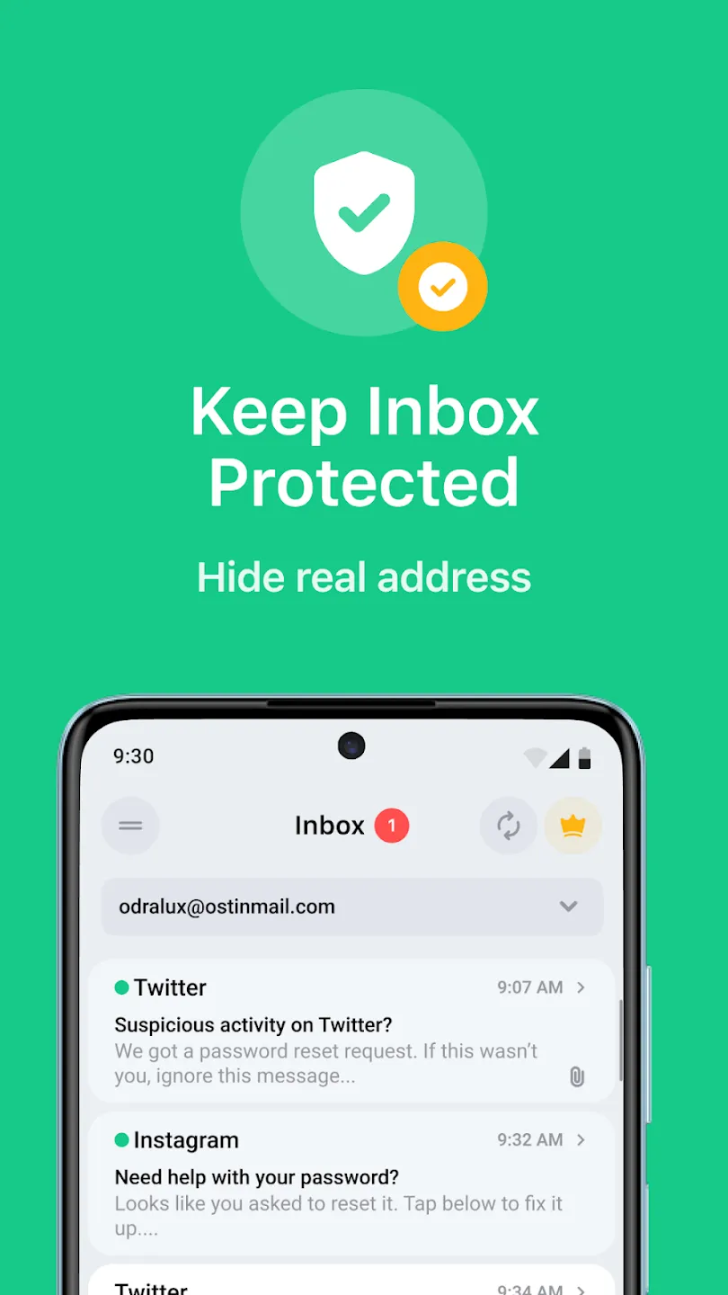Temp Mail v4.09 b289 APK Мод (Всё открыто, Premium) Screenshot 3 Temp Mail v4.09 b289 APK Мод (Всё открыто, Premium) Screenshot 3