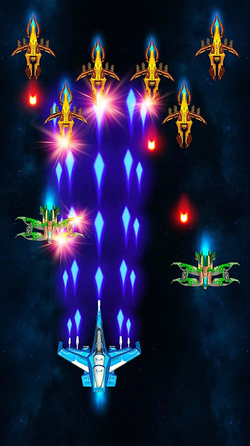 Space Shooter : Star Squadron v1.1.0 APK Мод (Меню, Множитель очков и урона) Screenshot 1
