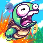 Взломанная Super Toss The Turtle Мод (Много денег) на Андроид