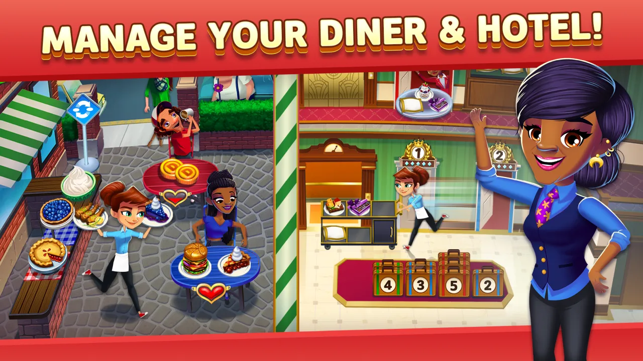Diner DASH Adventures v1.74.0 APK Мод (Меню, Много денег) Screenshot 2