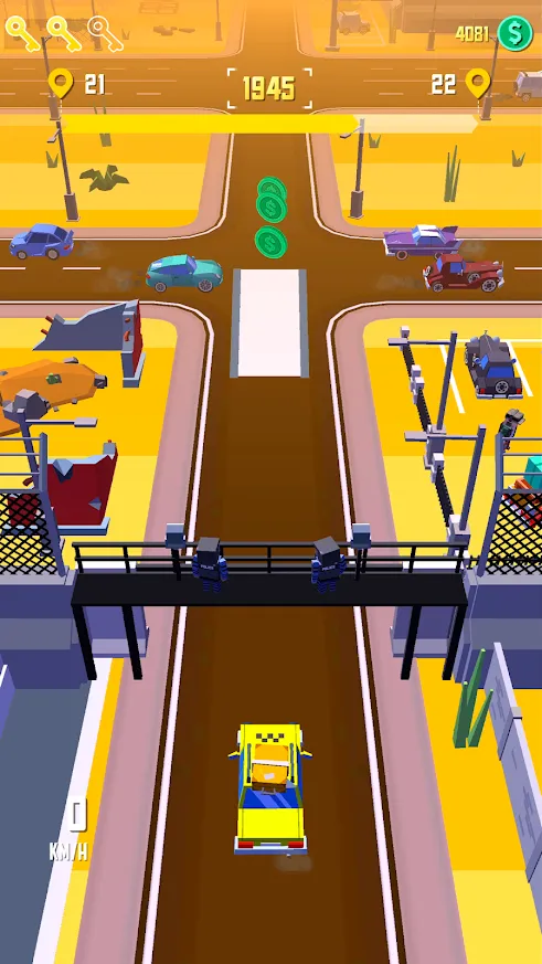 Taxi Run - безумное такси [мод: бесплатные подсказки] Screenshot 2