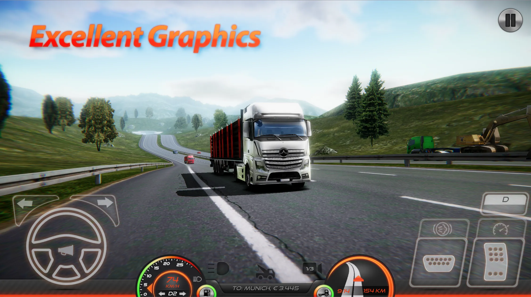 Симулятор грузовика: Европа 2 v0.64 APK Мод (Много денег) Screenshot 1 Симулятор грузовика: Европа 2 v0.64 APK Мод (Много денег) Screenshot 1