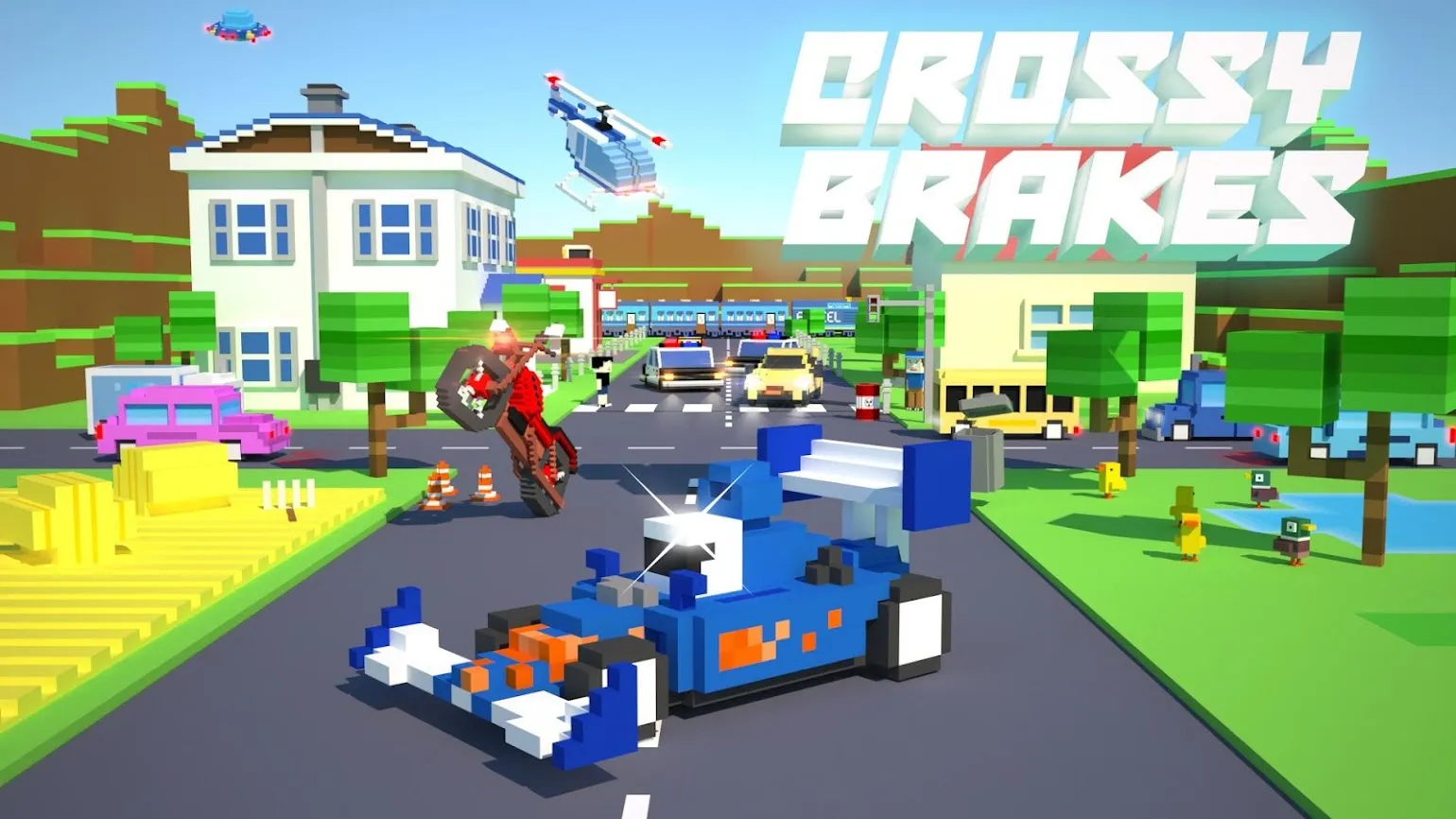 Crossy Brakes: Blocky Road Fun [мод: много денег] Screenshot 1