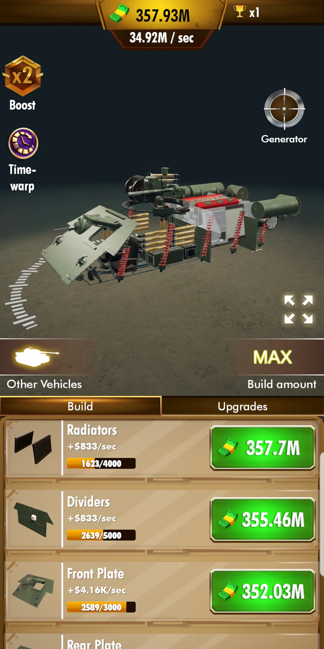 Idle Panzer [мод: много денег] Screenshot 5