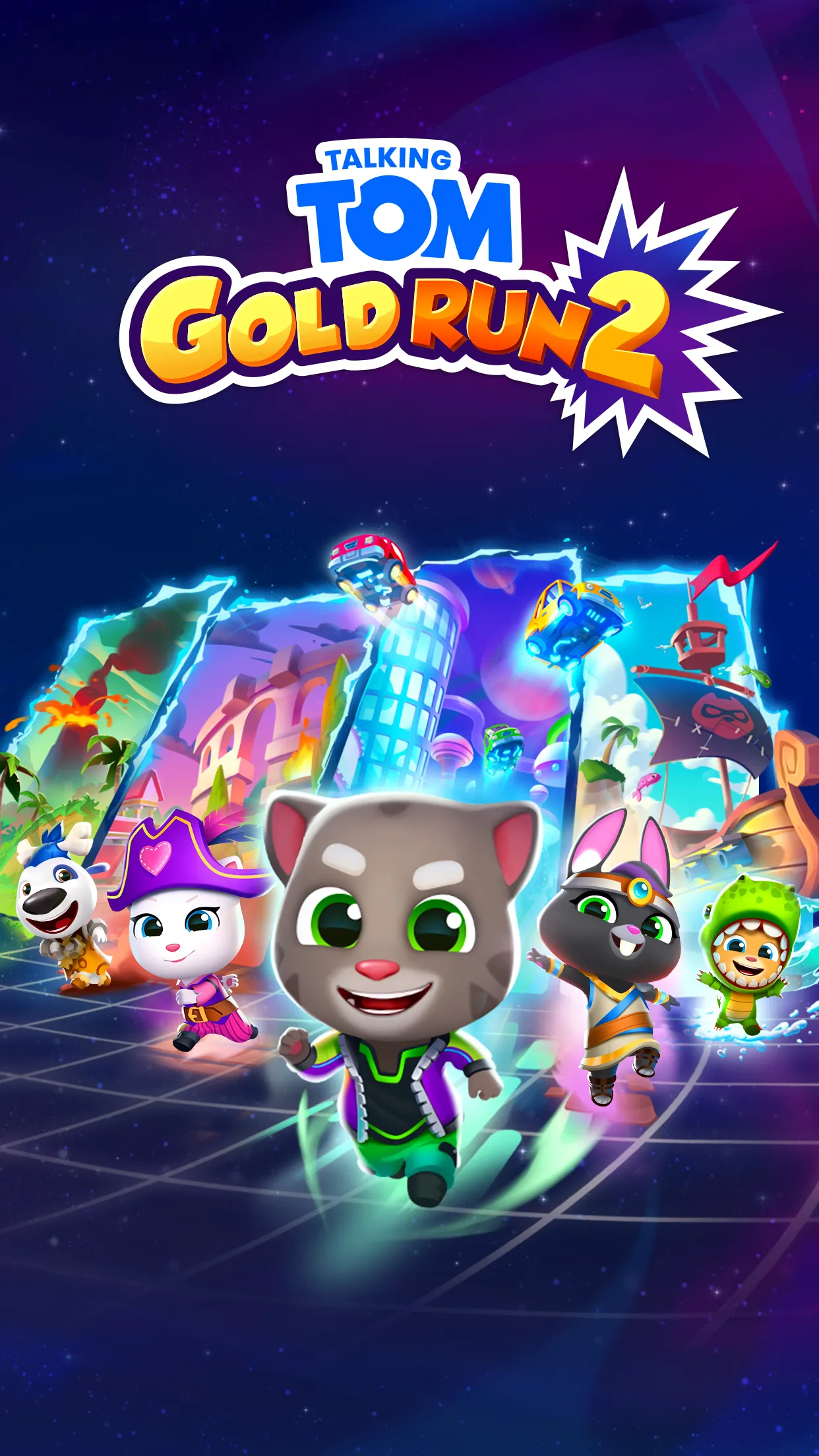 Говорящий Том: бег за золотом 2 v1.0.32.15329 APK Мод (Много денег) Screenshot 1