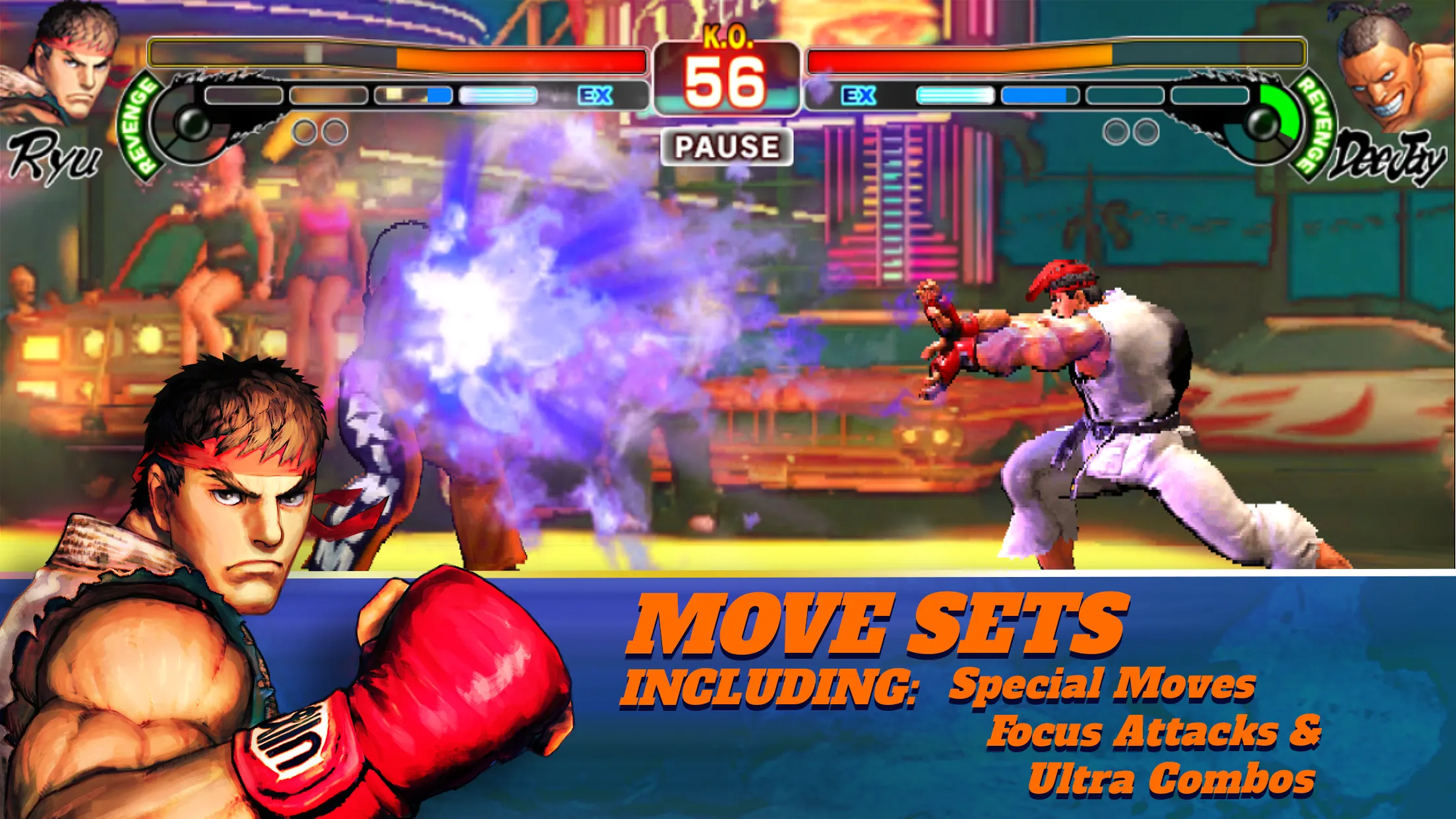 Street Fighter IV Champion Edition v1.08.02 APK Мод (Меню, Множитель атаки, Режим бога) Screenshot 2