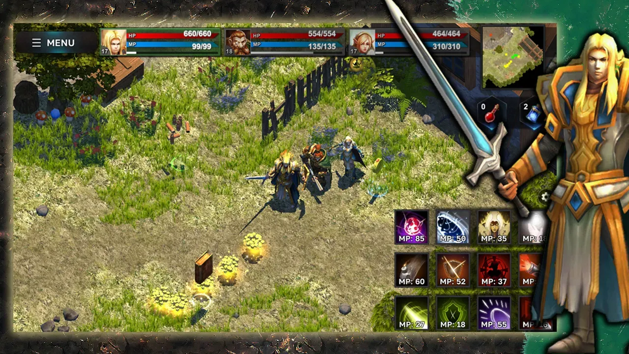 Fantasy Heroes v0.71 APK Мод (Меню, Много денег, Режим бога) Screenshot 2 Fantasy Heroes v0.71 APK Мод (Меню, Много денег, Режим бога) Screenshot 2