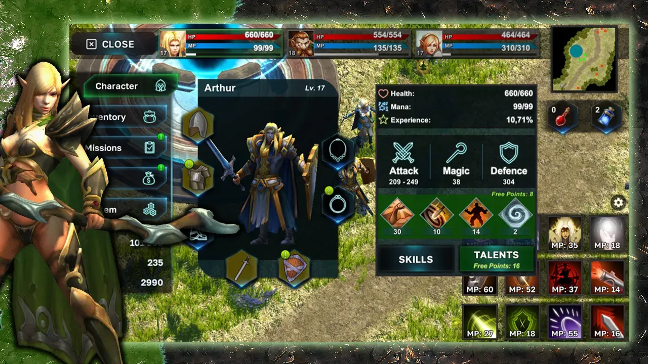 Fantasy Heroes v0.71 APK Мод (Меню, Много денег, Режим бога) Screenshot 3 Fantasy Heroes v0.71 APK Мод (Меню, Много денег, Режим бога) Screenshot 3