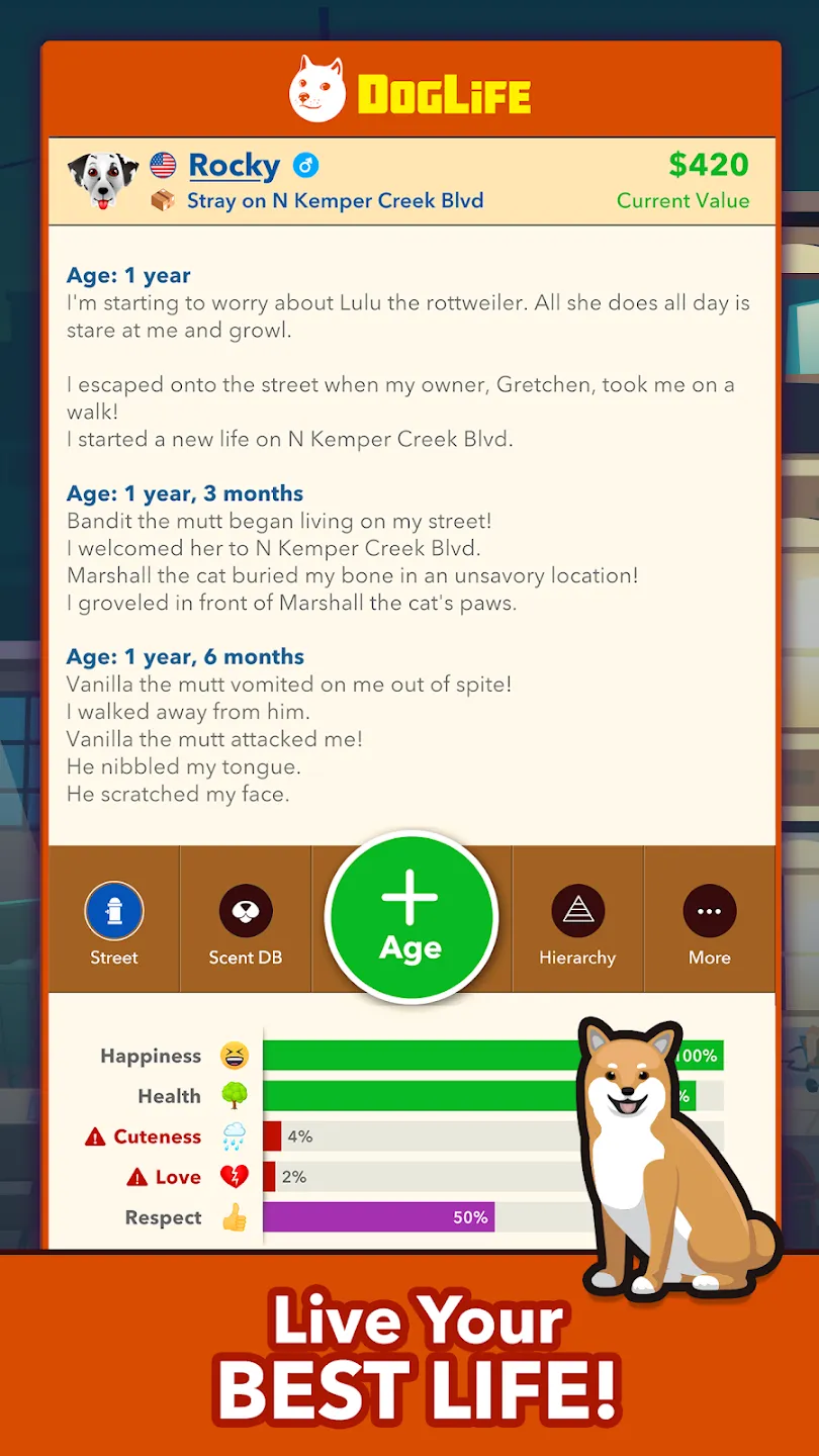 BitLife Dogs - DogLife v1.8.5 APK Мод (Меню, Unlocked Top Dog) Screenshot 4
