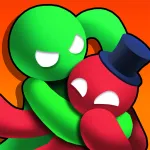 Взломанная Noodleman.io:Fight Party Games [мод: много денег] на Андроид