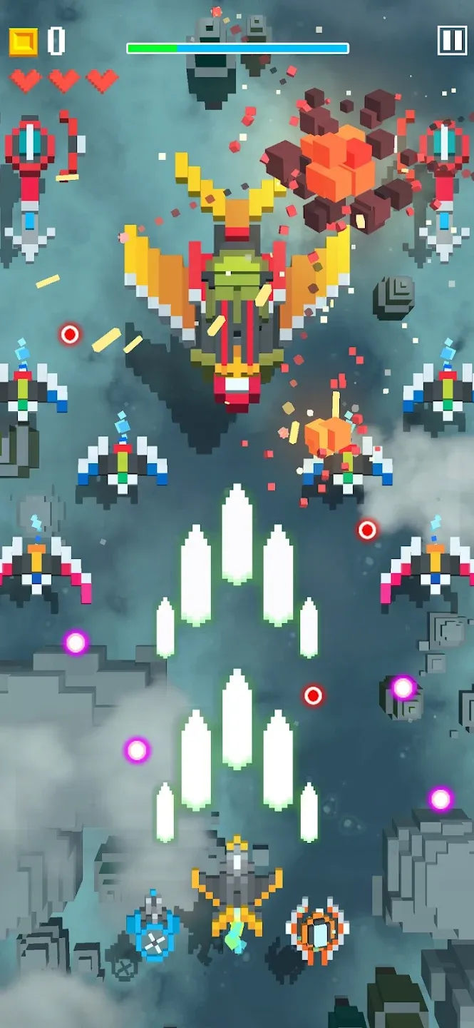 Sky Wings: Pixel Fighter 3D v3.3.8 APK Мод (Много денег) Screenshot 5
